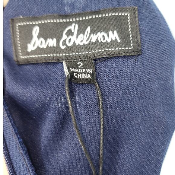 Sam Edelman Navy Blue Floral Lace Halter Midi Dress Size 2 NWT - Picture 8 of 12